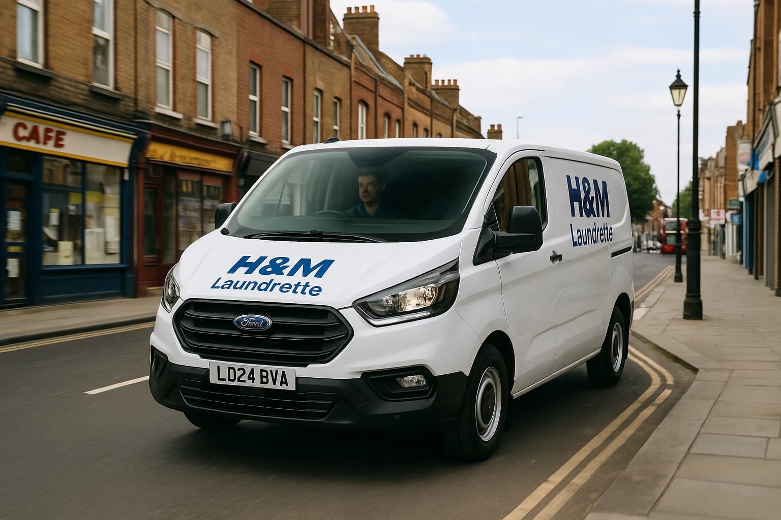 H&M Laundrette professional delivery van