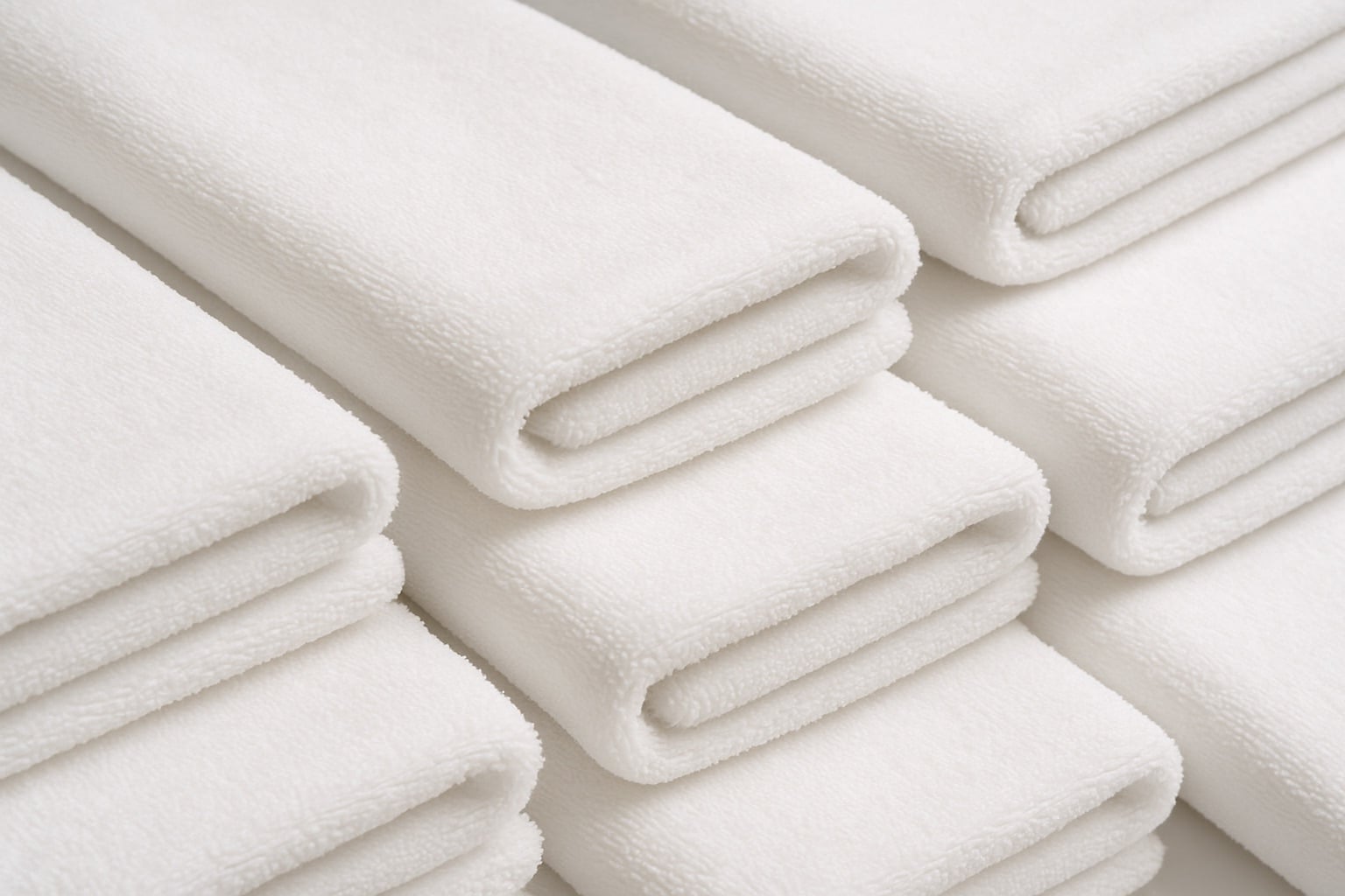 Freshly laundered hotel towels