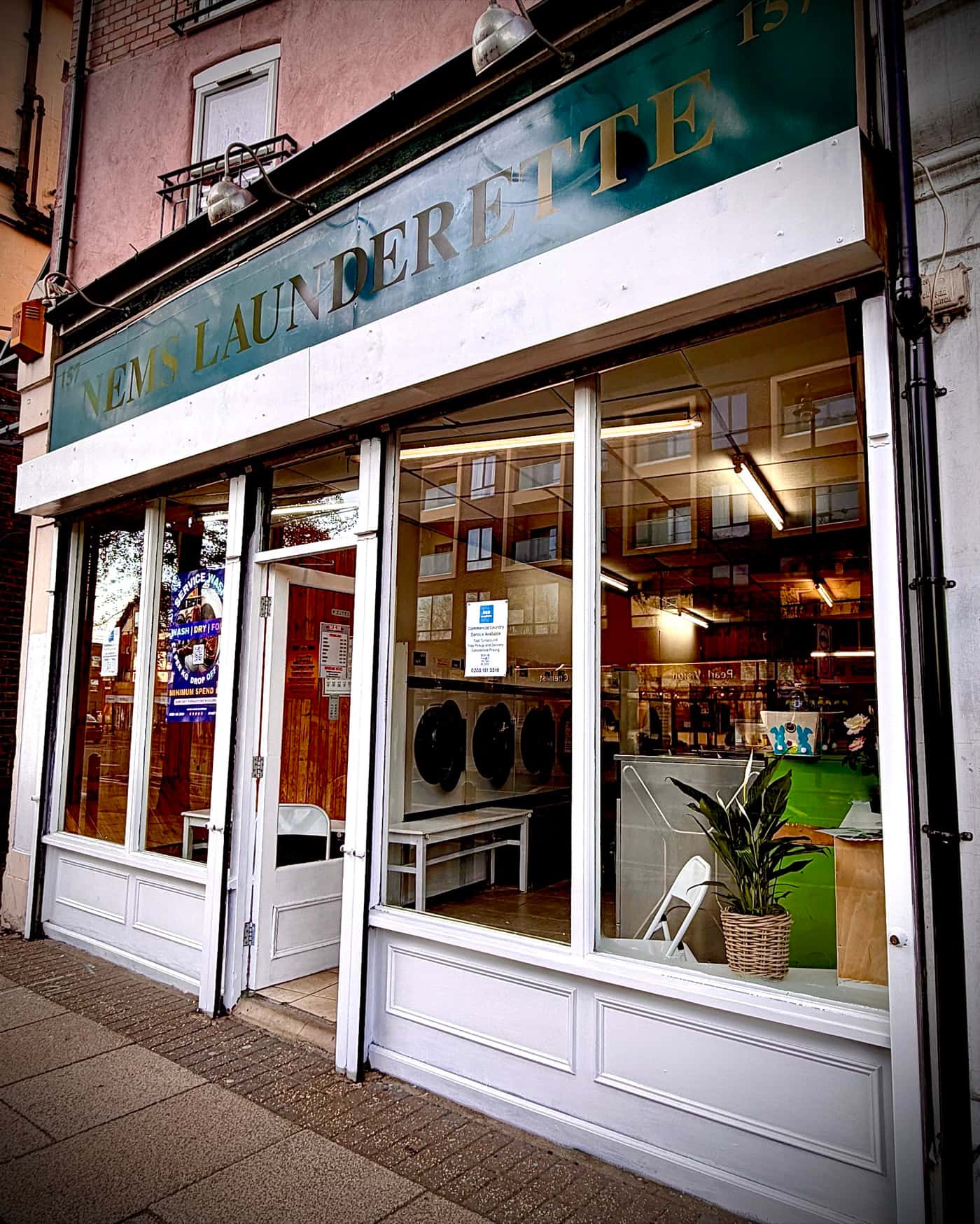 H&M Laundrette shop front on Mitcham Road, Tooting — service wash drop-off